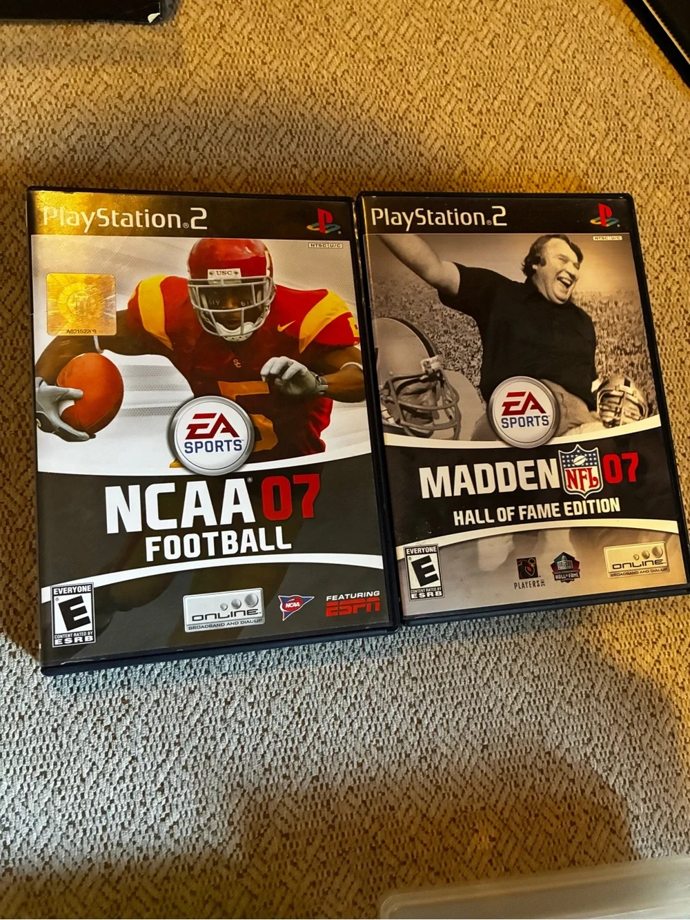 PS2 Madden Hall Of Fame & NCAA 07 Pack